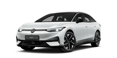 weisses elektroauto von VW vor weissem Hintergrund