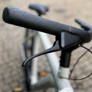 Fahrrad Detailaufnahme: lenkergriff und Bremse