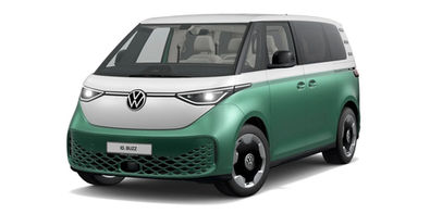 grün-weisser Kleinbus von VW