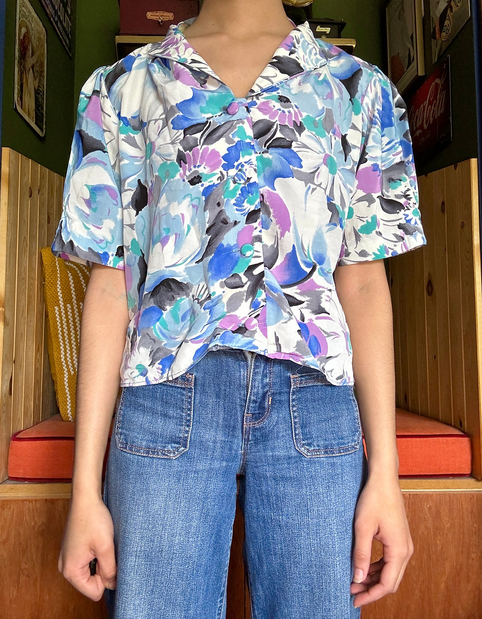 Thumbnail: Purple and Blue floral Shirt