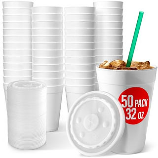 32 oz Styrofoam Cups with Lids
