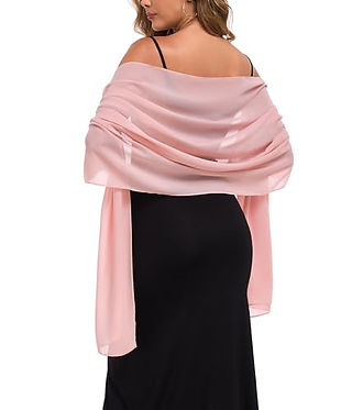 Pukguro Blush Chiffon Shawl