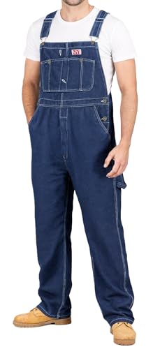 Relaxed Fit Denim Overalls (Indigo)