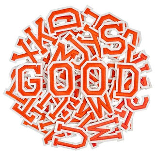 Orange Iron-On Letters (52 Pc)