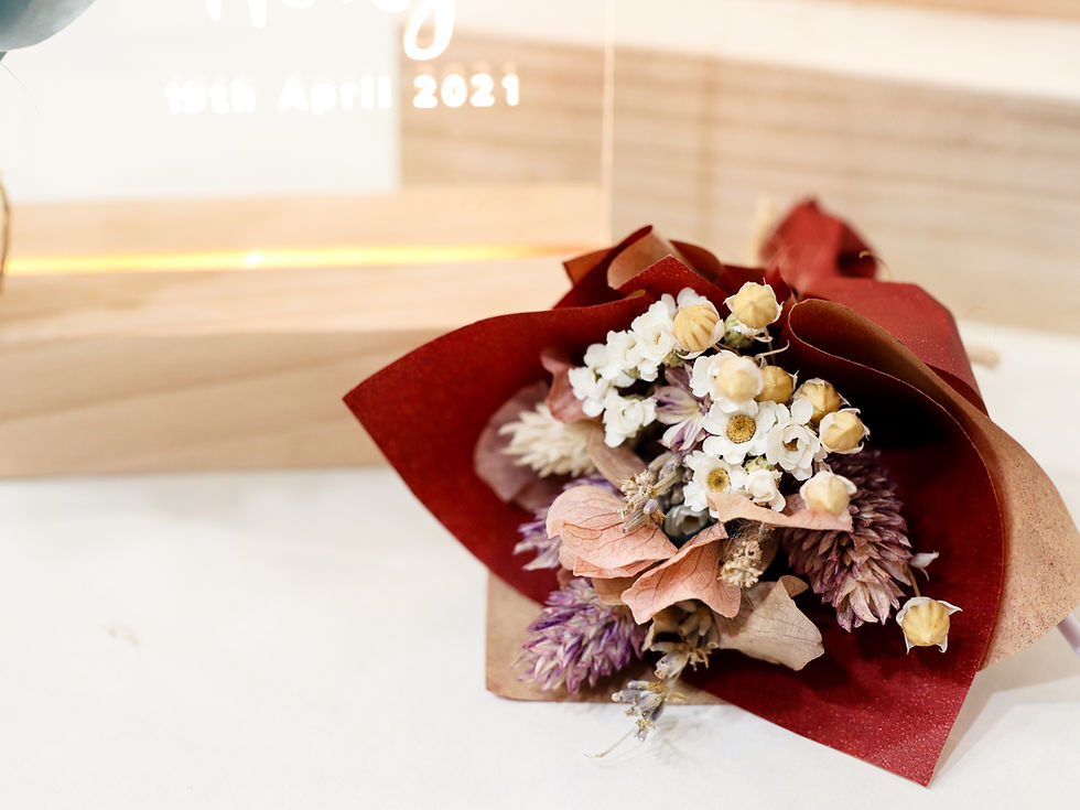 Thumbnail: 乾燥花小花束 x 小枱橙