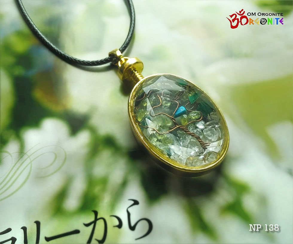 Thumbnail: Tree of Life Golden Orgone Necklace