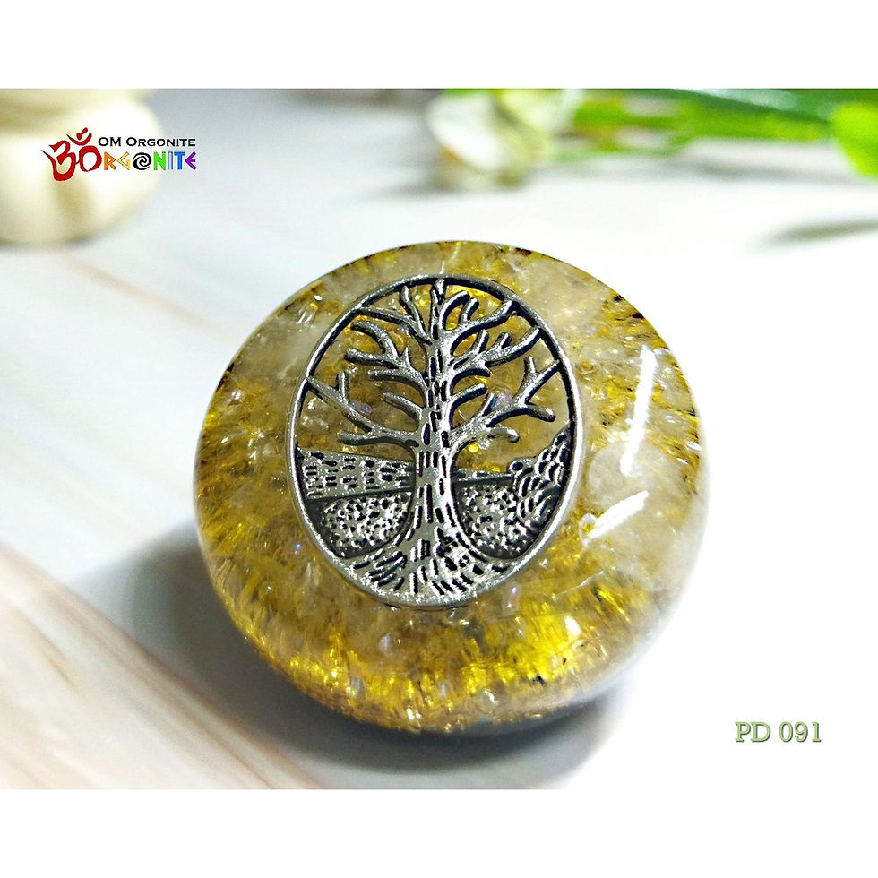 Thumbnail: Silvery Tree of Life Orgone Pocket Harmonizer