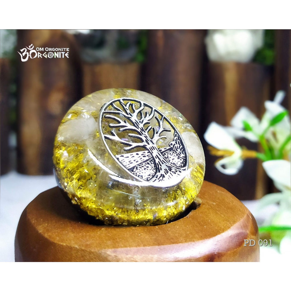 Thumbnail: Silvery Tree of Life Orgone Pocket Harmonizer