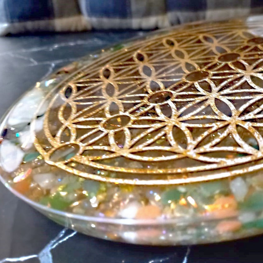 Thumbnail: Flower of Life Orgone Charging Plate