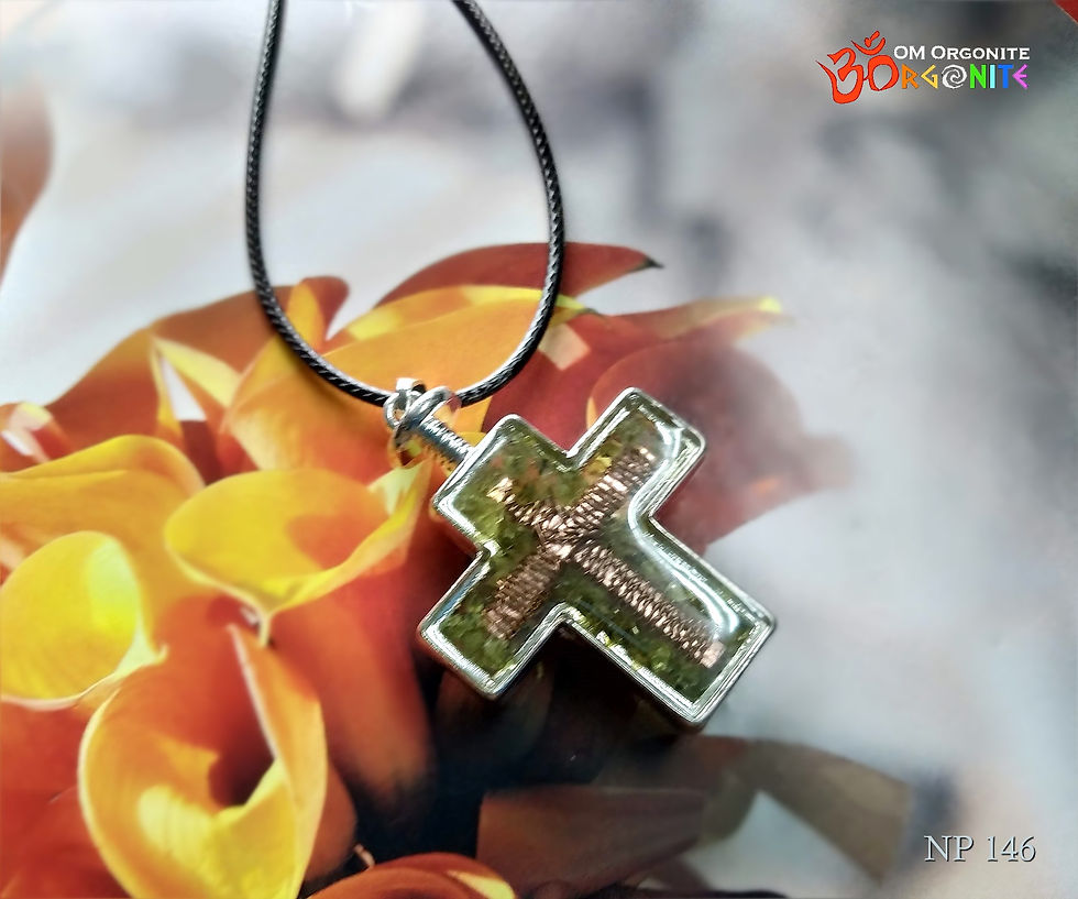 Thumbnail: Peridot Cross Necklace