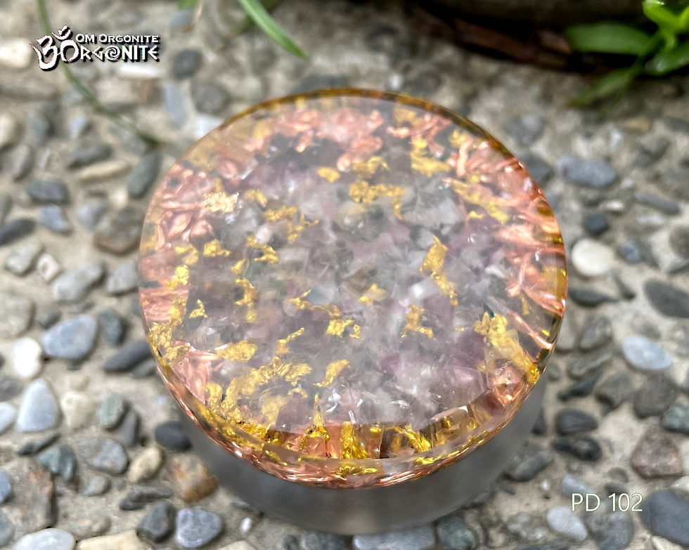 Thumbnail: Merkabah & Rainbow Tourmaline Orgone Puck