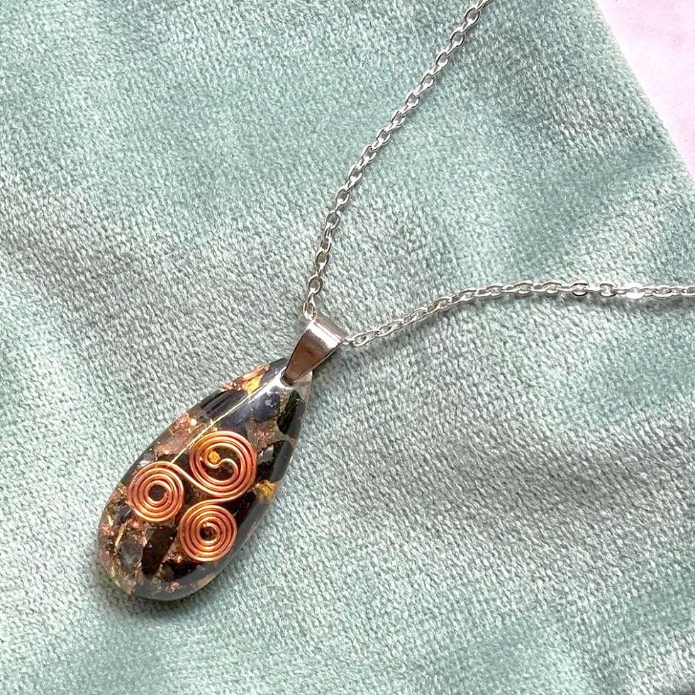 Thumbnail: Triskelion Spiral Orgonite Necklace