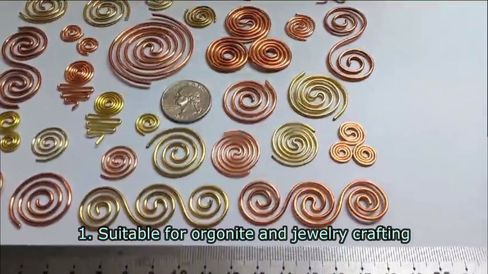 Thumbnail: Set of 34 pieces Copper and Brass Spirals