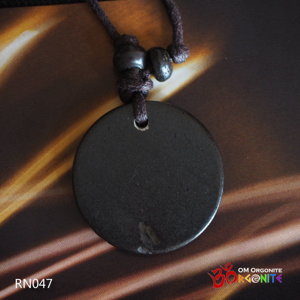 Thumbnail: Tibetan Yak Bone Necklace - Om Ohm Aum