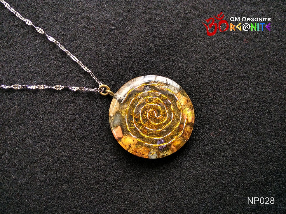 Ocean Jasper Necklace / Golden Rutilated Quartz