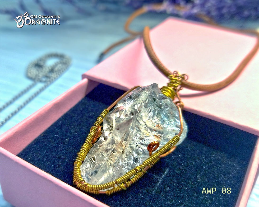 Thumbnail: Azeztulite Necklace Wrapped in Copper