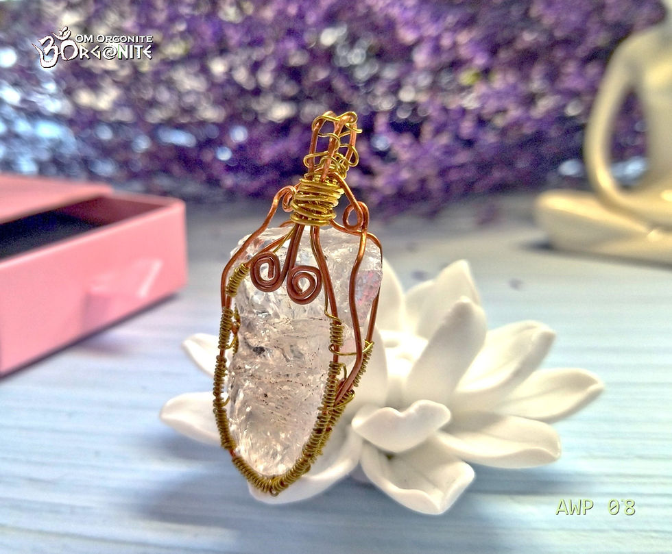 Thumbnail: Azeztulite Necklace Wrapped in Copper