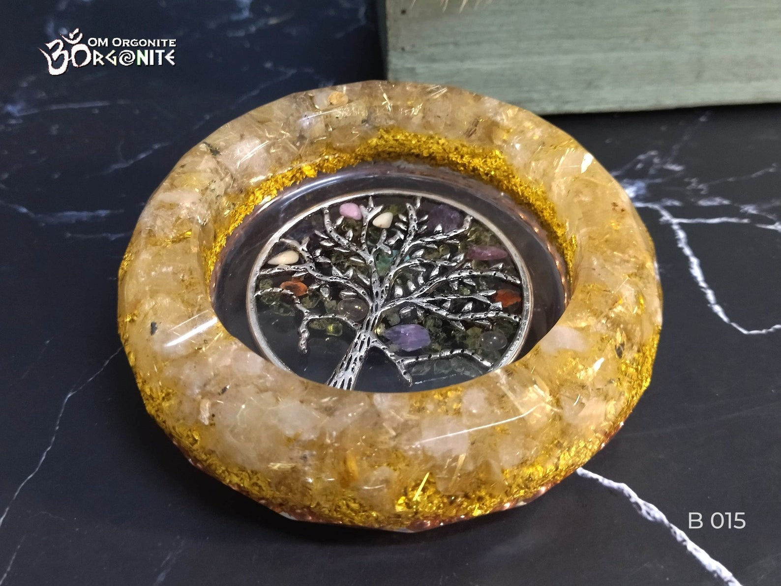 Tree of Life Container for Crystal and Herb