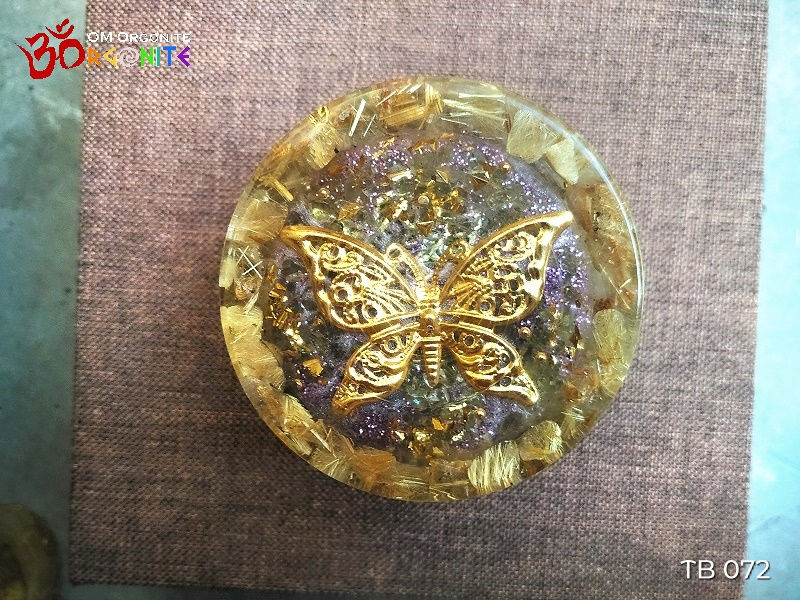 Thumbnail: Butterfly Orgonite Tower Buster / Rutilated Quartz