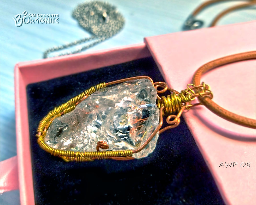 Thumbnail: Azeztulite Necklace Wrapped in Copper