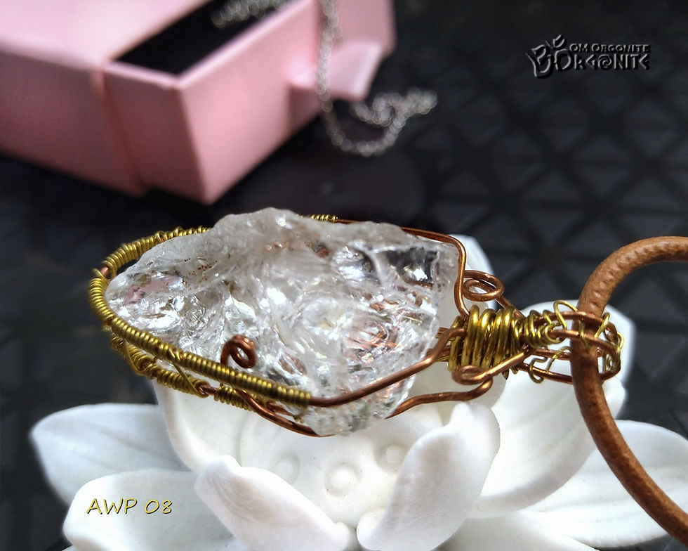 Thumbnail: Azeztulite Necklace Wrapped in Copper