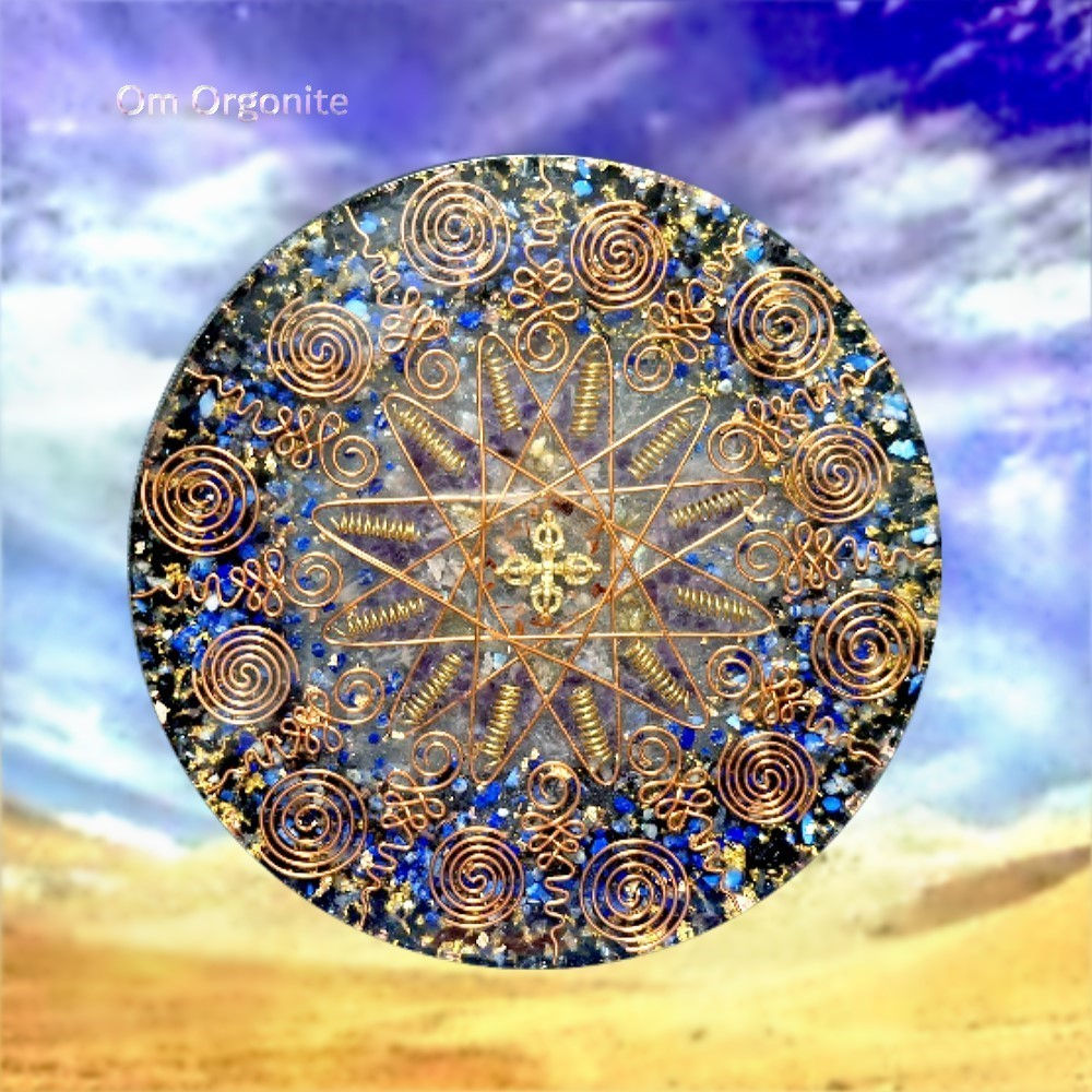 Tibetan Cross Dorje Protection Orgonite Charging Plate