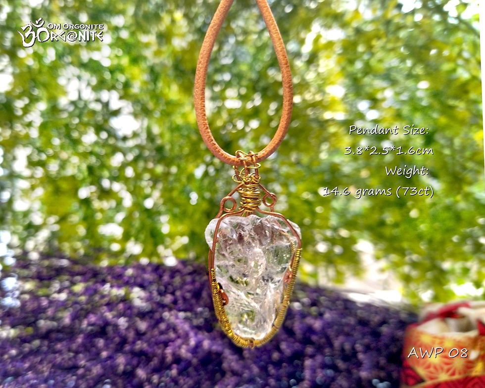 Thumbnail: Azeztulite Necklace Wrapped in Copper