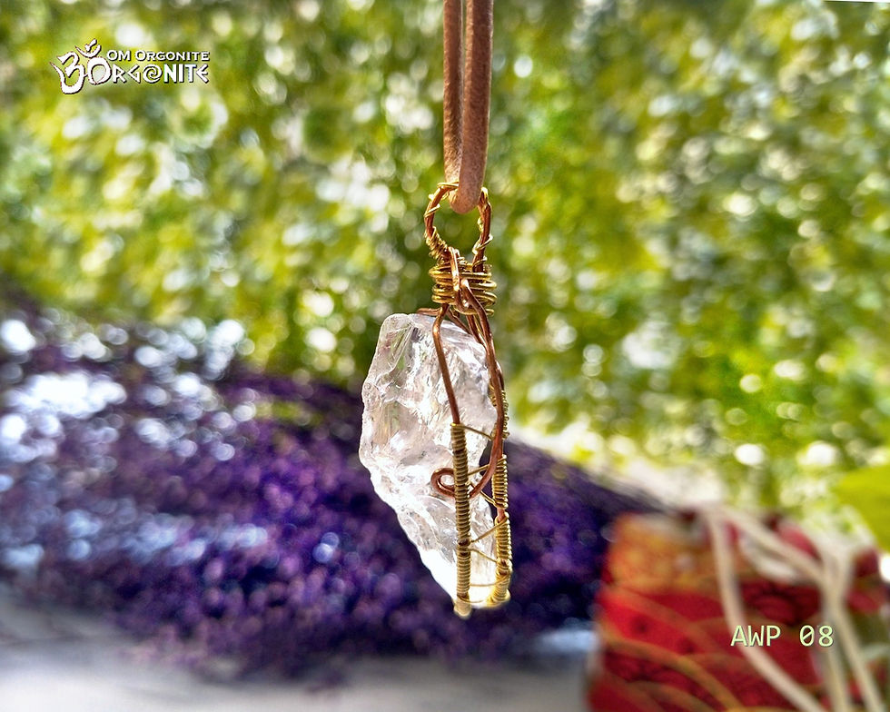 Thumbnail: Azeztulite Necklace Wrapped in Copper