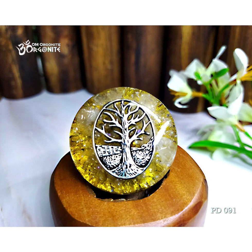 Thumbnail: Silvery Tree of Life Orgone Pocket Harmonizer