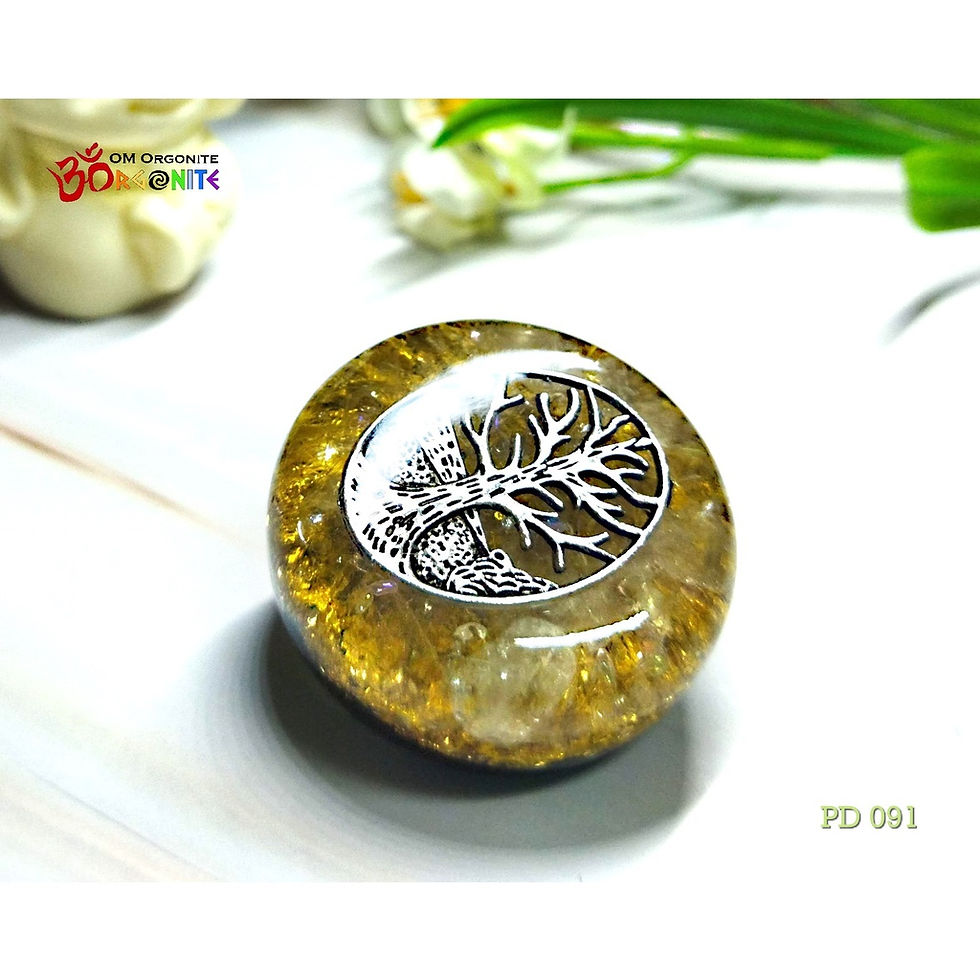 Thumbnail: Silvery Tree of Life Orgone Pocket Harmonizer