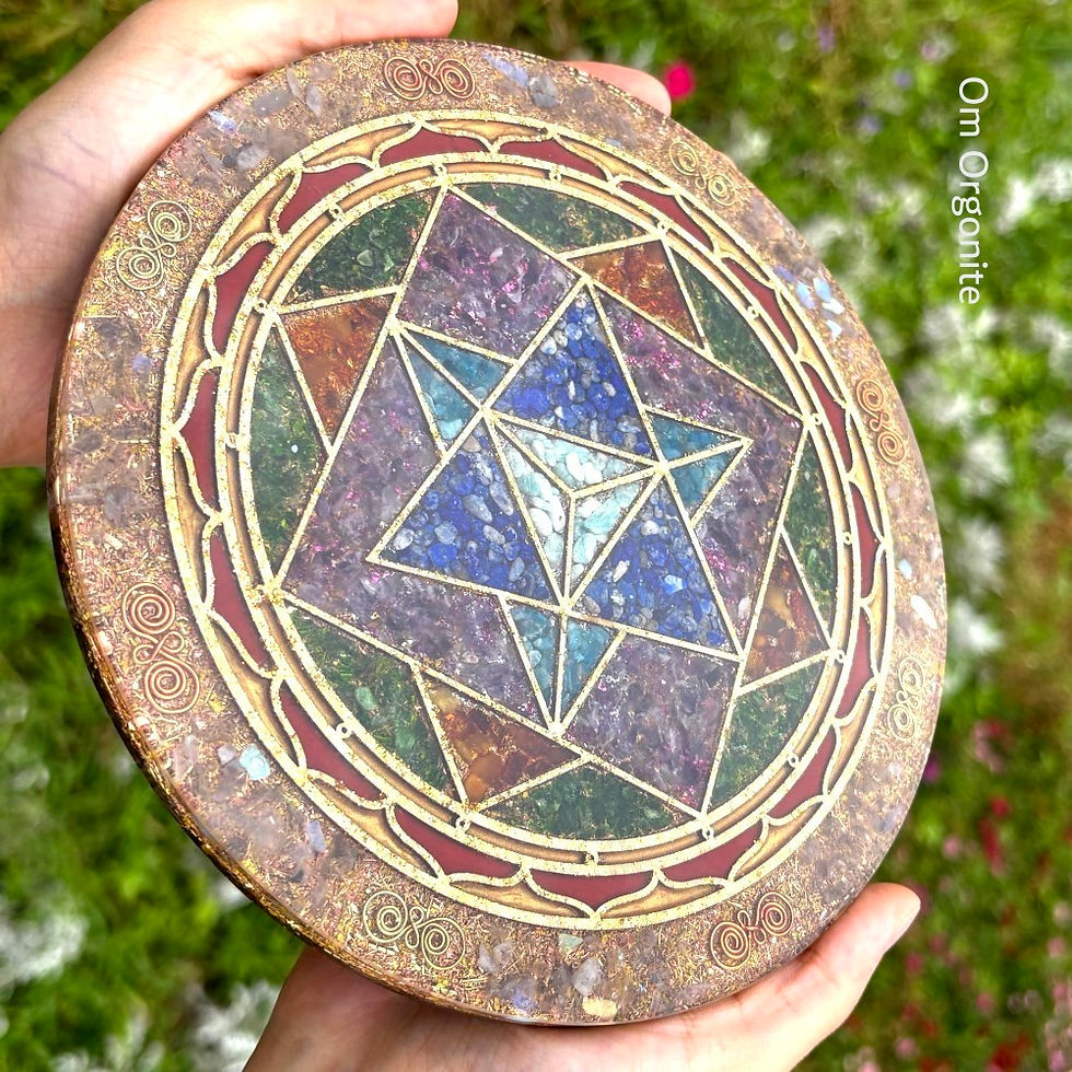 Thumbnail: Merkaba Sacred Geometry Orgonite Charging Plate