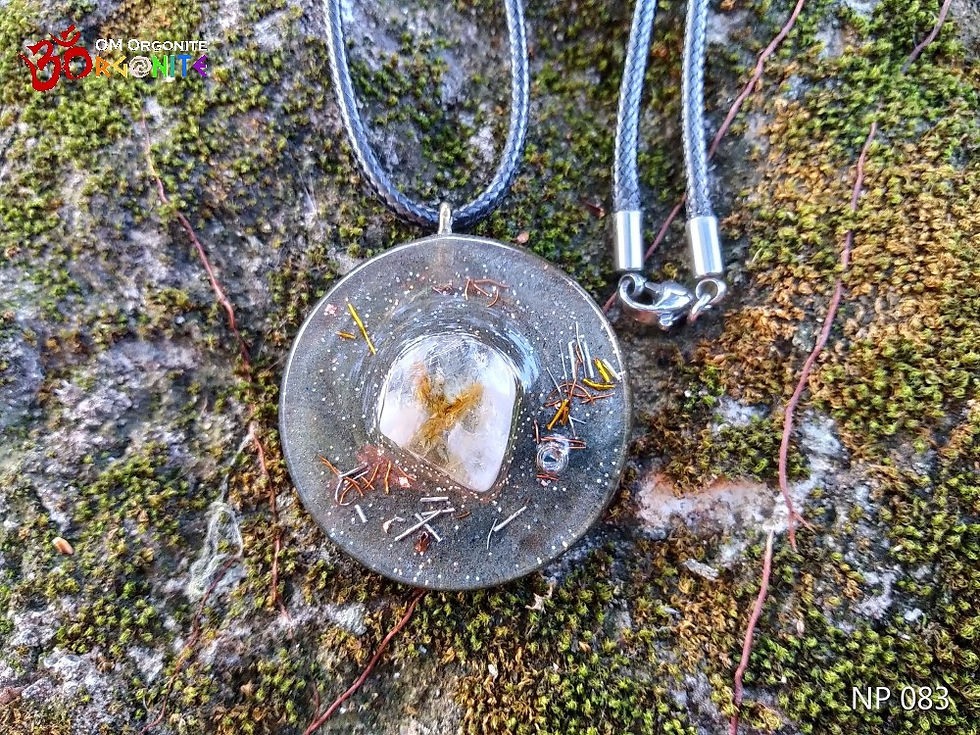 Thumbnail: Golden Rutilated Quartz & Spiral Necklace