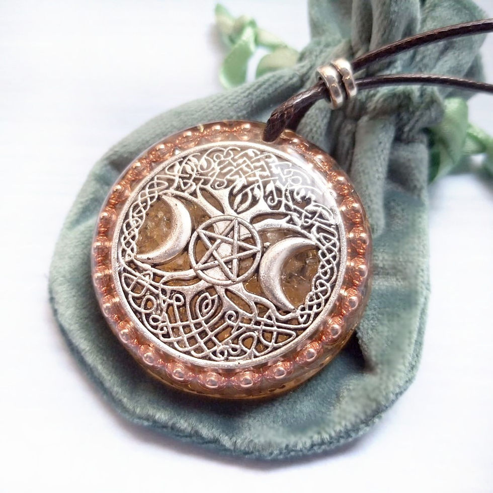Tree of Life Copper Round Pendant