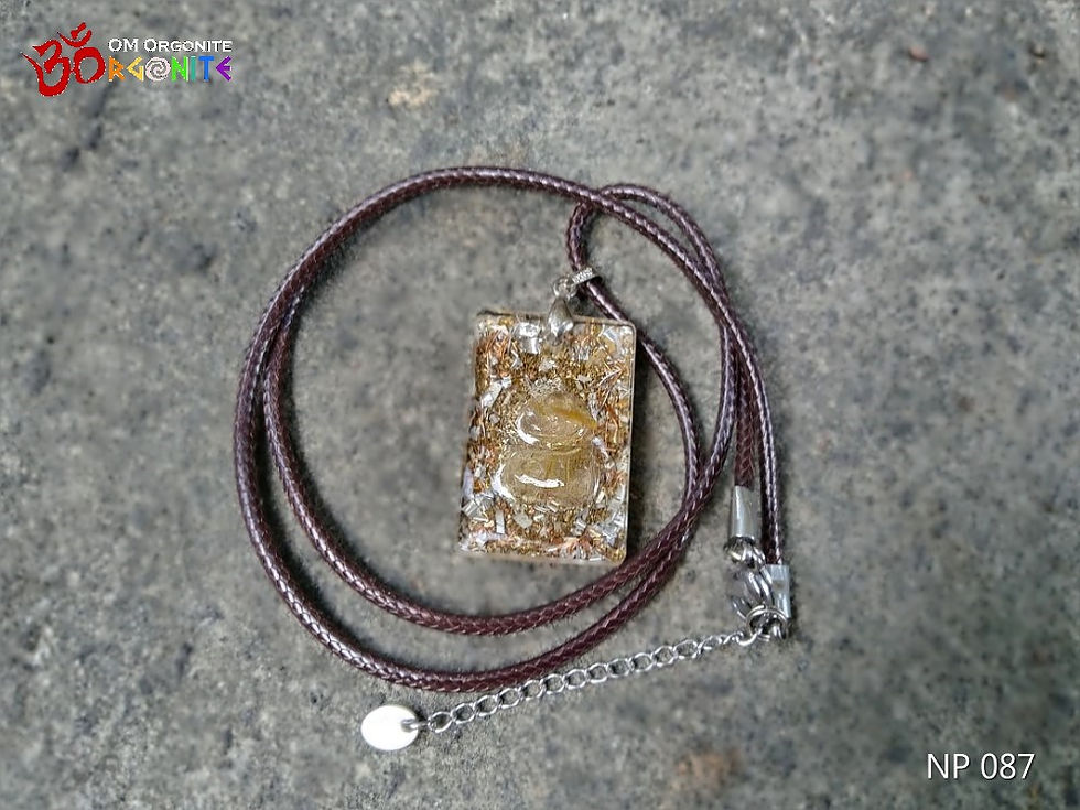 Thumbnail: Golden Rutilated Quartz Pendant / The Star of David Symbol
