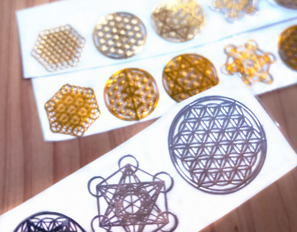 15pcs Sacred Geometry Stickers (2cm)