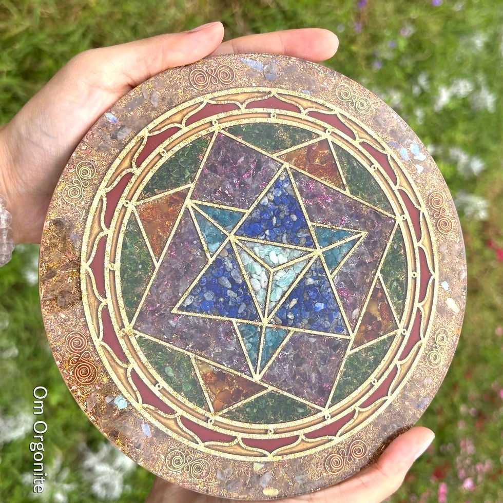 Thumbnail: Merkaba Sacred Geometry Orgonite Charging Plate