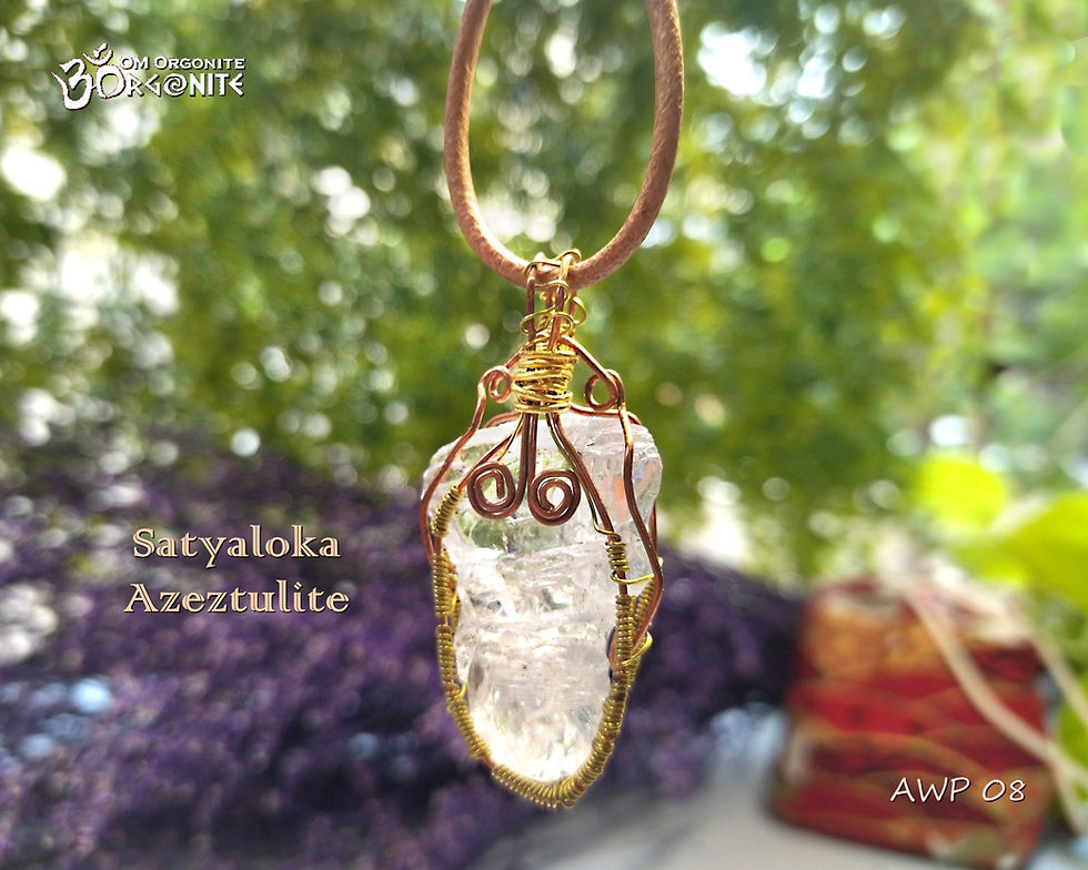 Thumbnail: Azeztulite Necklace Wrapped in Copper