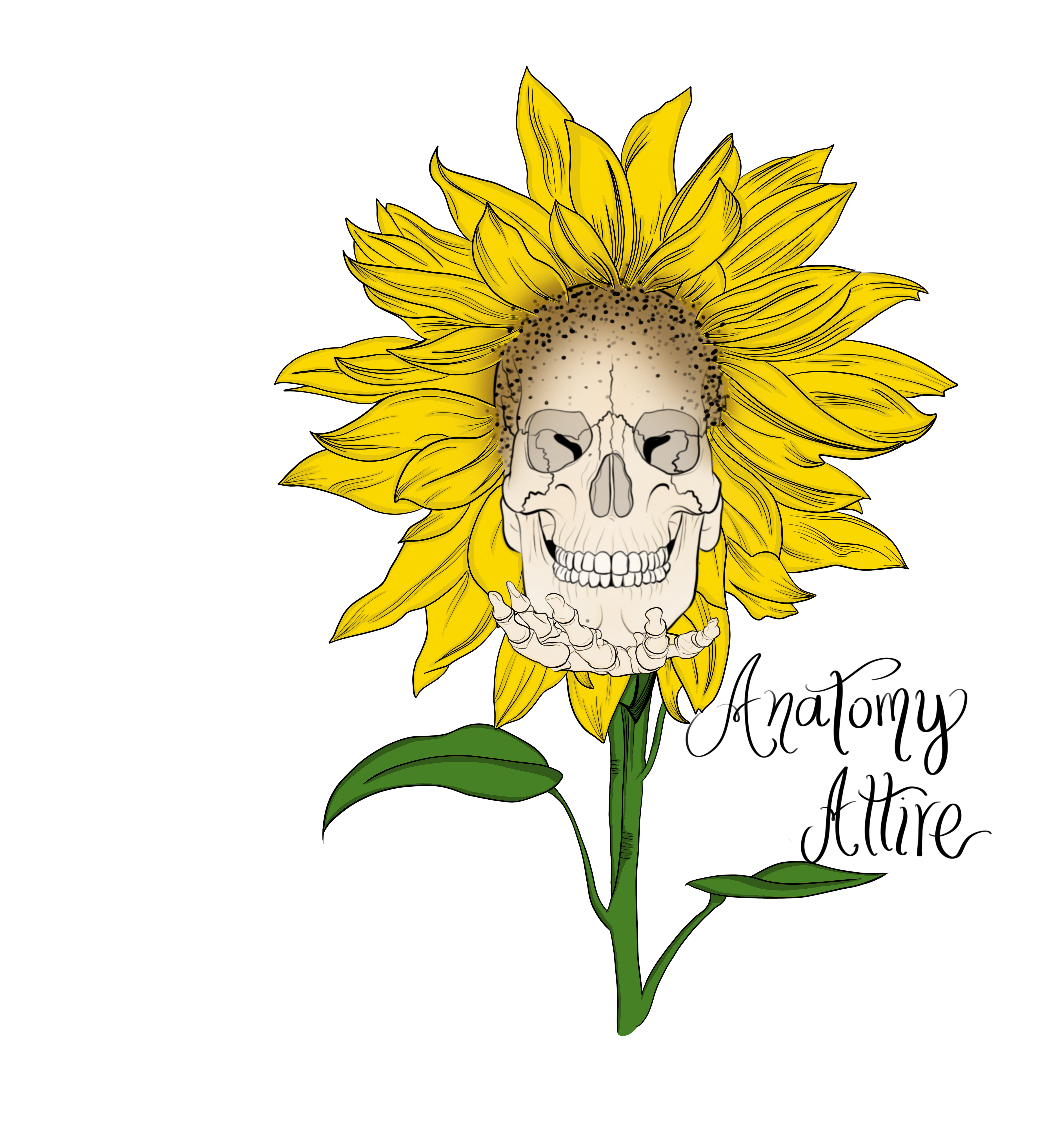 Sunflower Skull Tee