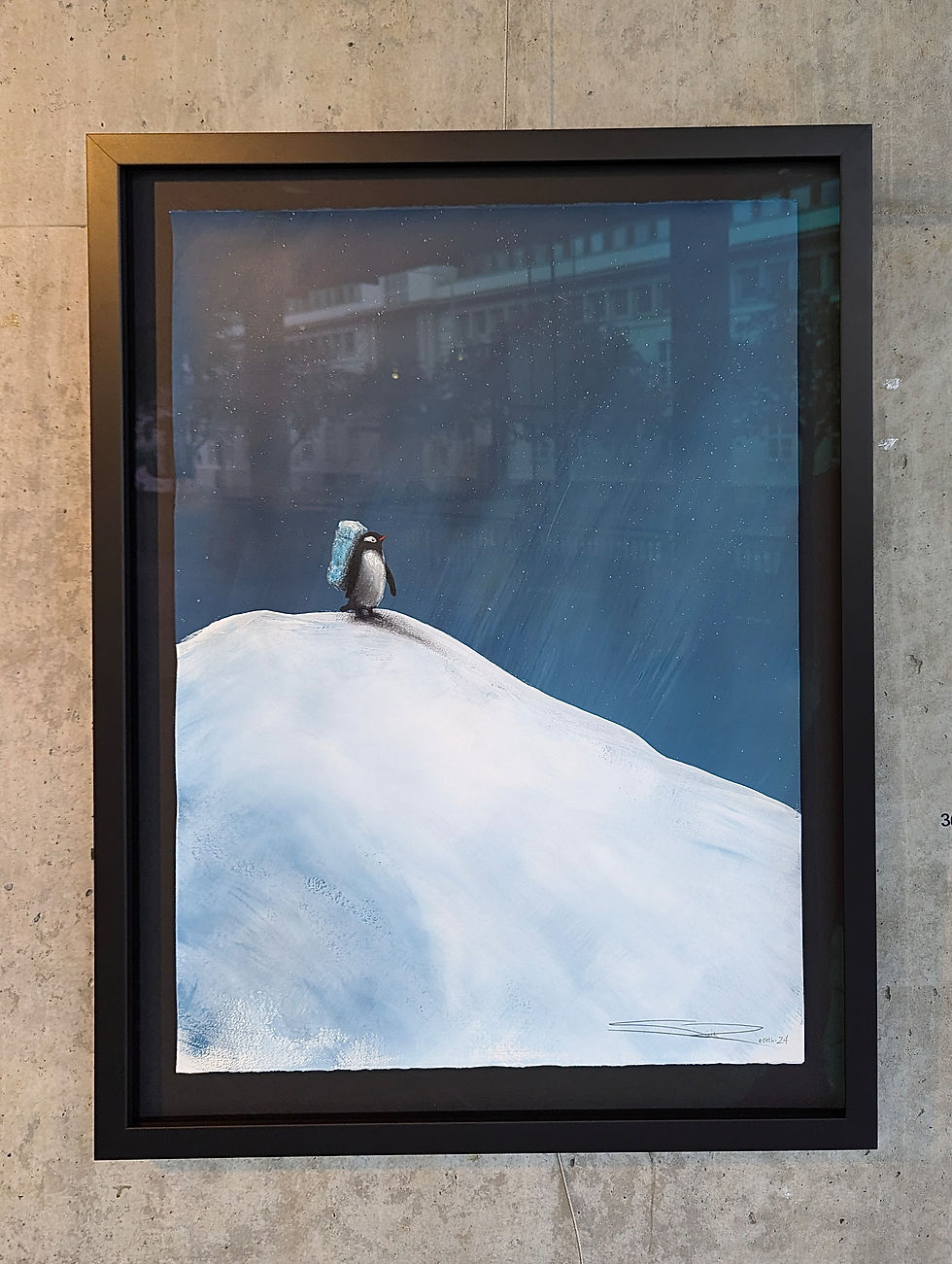 Gi meg fjell - Original på papir - inkl. ramme