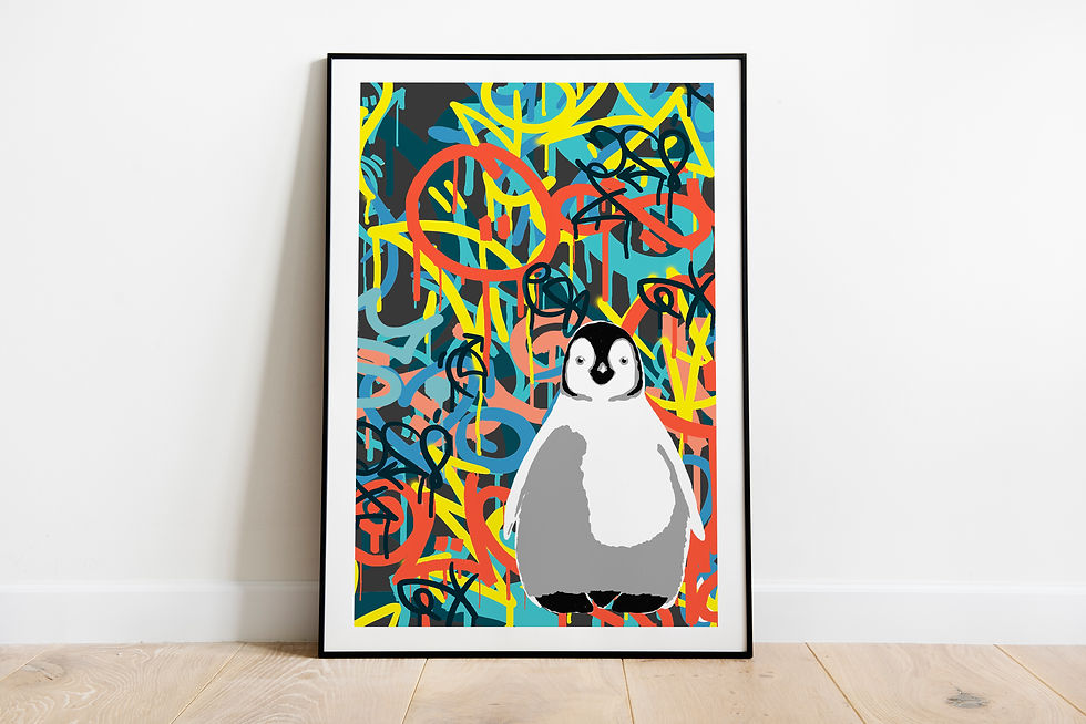 GRAFFITIPINGVIN HARALD - Galleriversjon