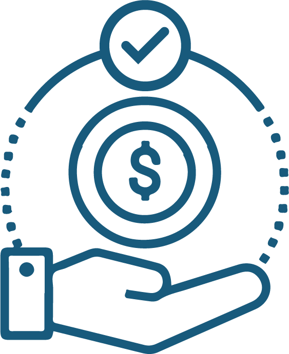 Vector icon representing affordable business card pricing provided by cairns city graphics