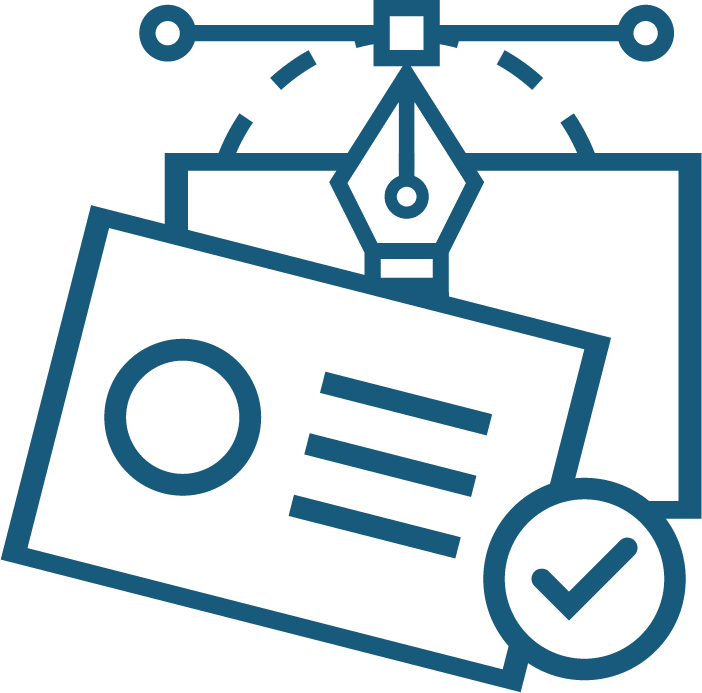 Vector icon representing the custom business card options we provide at cairns city graphics