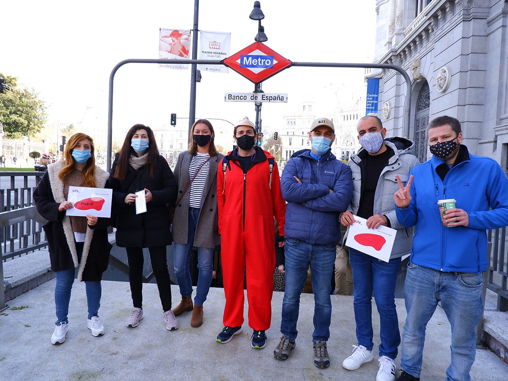 free "Money Heist" walking tour duirng Covid-19 times