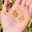 Thumbnail: California Poppy Earrings - Golden Square Diamond