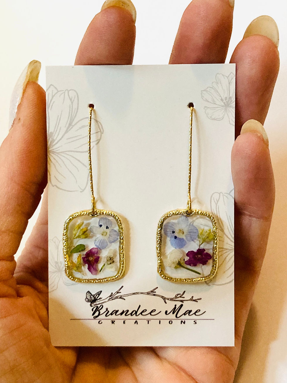 Thumbnail: Spring Mix Small Irregular Square Earrings