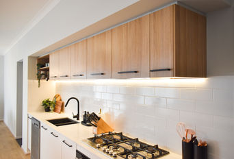 new home build kitchen electrician led striplights appliance installation over cooktop hidden rangehood electrician Clyde, Pakenham, Cranbourne, Melbourne 