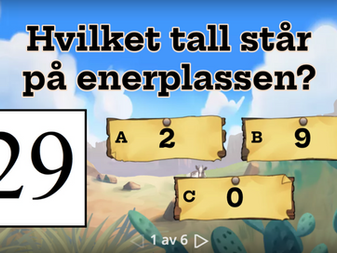 Tallverdi - Enerplass og tierplass