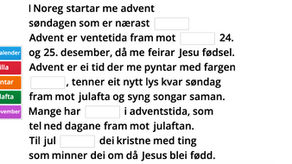Korleis feirar dei kristne advent og jul i Noreg?