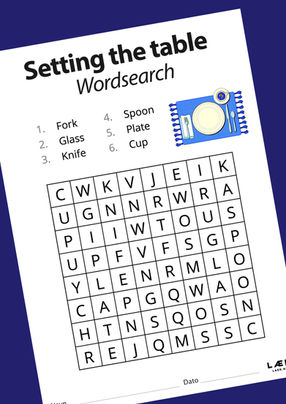 Setting the table - Wordsearch