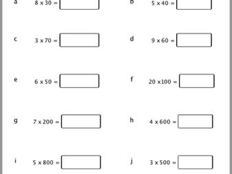 Hoderegning - Multiplikasjon